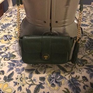 Isaac Mizrahi- Small green leather purse, like new